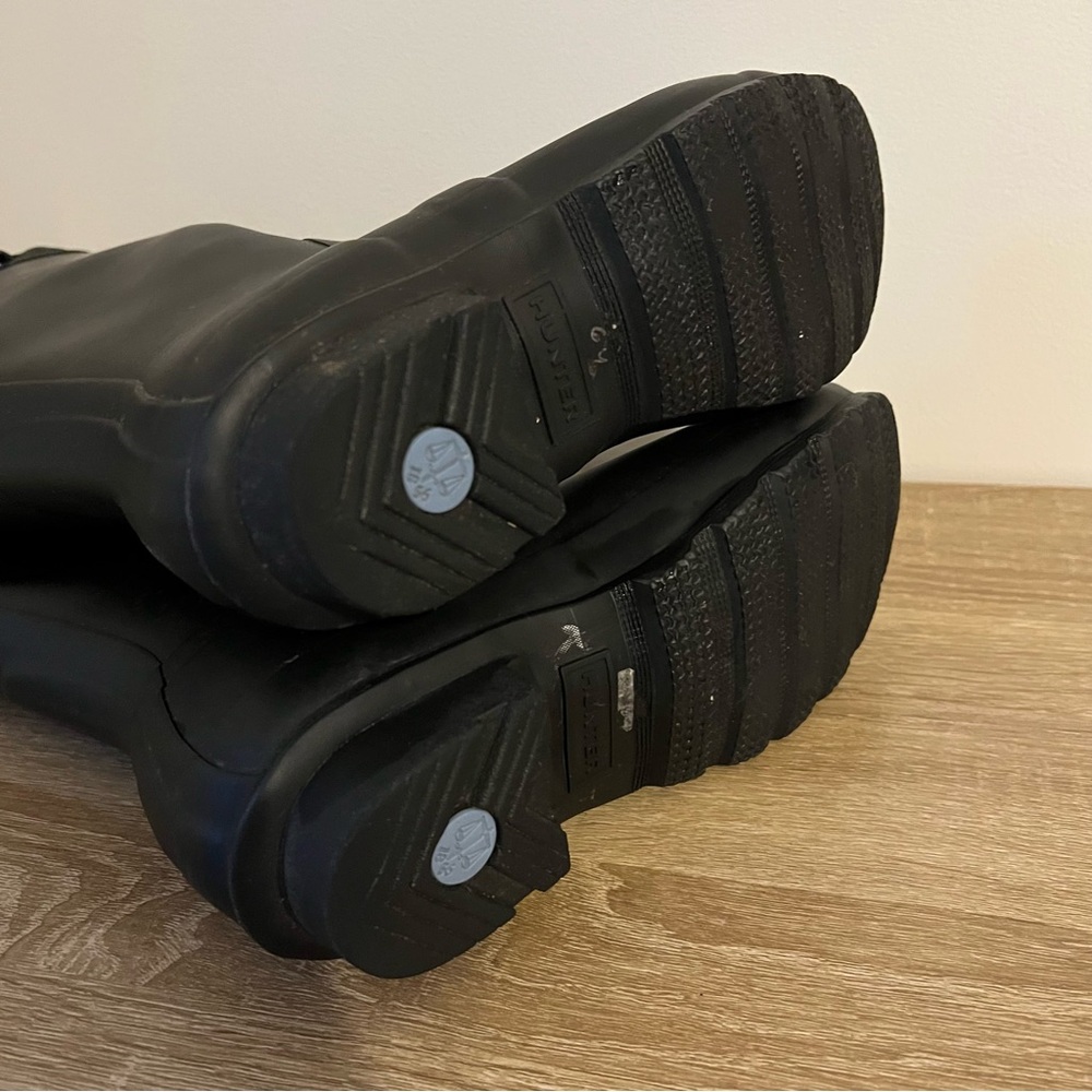 Hunter Women’s Original Tall Rain Boots Black Size 8 - Picture 9 of 13